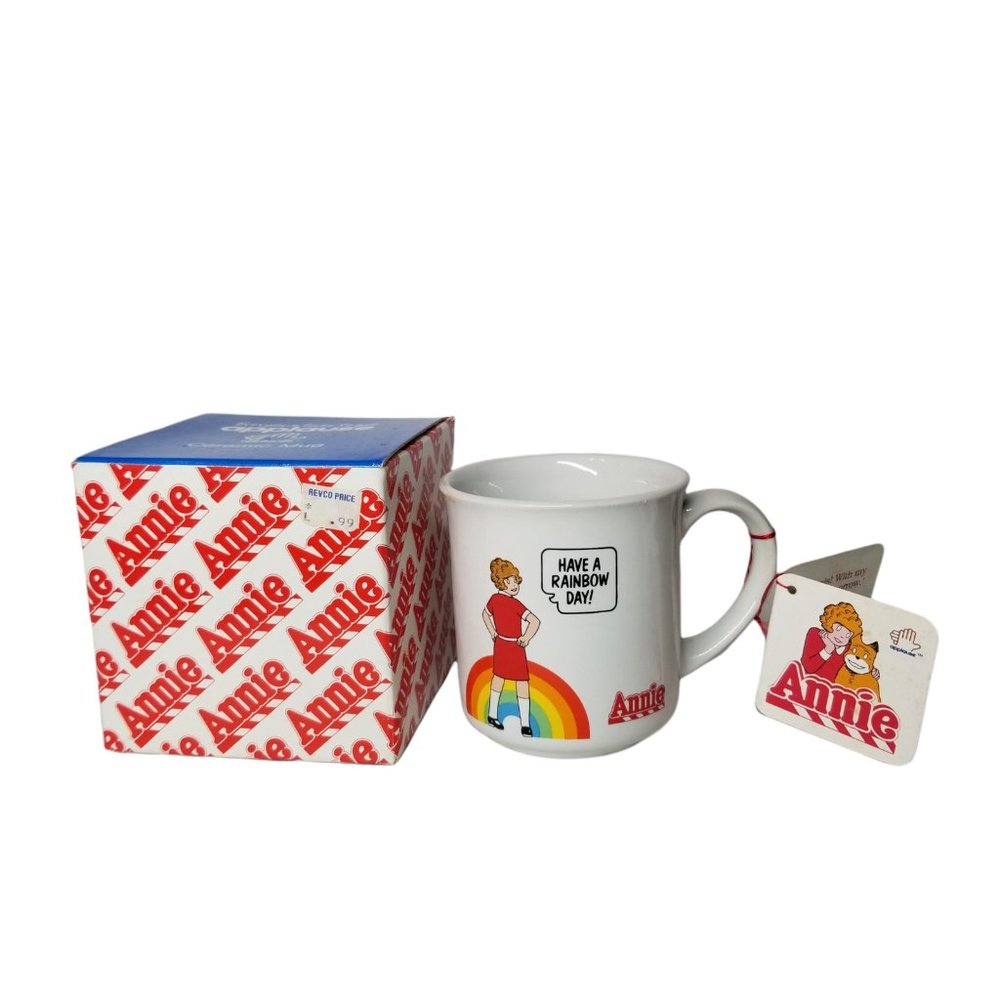 Applause Little Orphan Annie Mug Have a Rainbow Day Vintage 1982 Knickerbocker